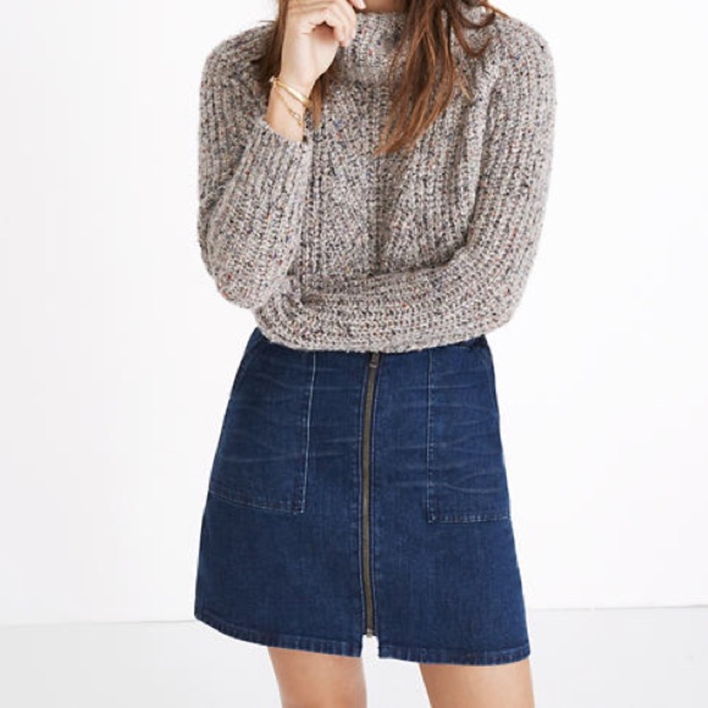 madewell denim skirt